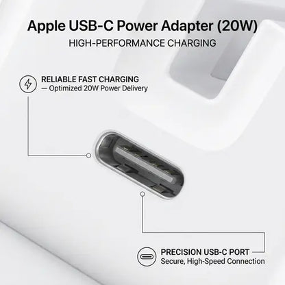 20W C To C PD 3 PIN Power Adapter For iPhone Fast Charger Adapter for iPhone and Compatible USB-C Devices