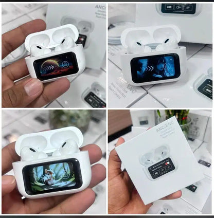 A9 Pro 2 Earbuds with LCD Tablet Airpods pro 2 with LCD touchscreen display bluetooth 5.3 for ios and android-copy
