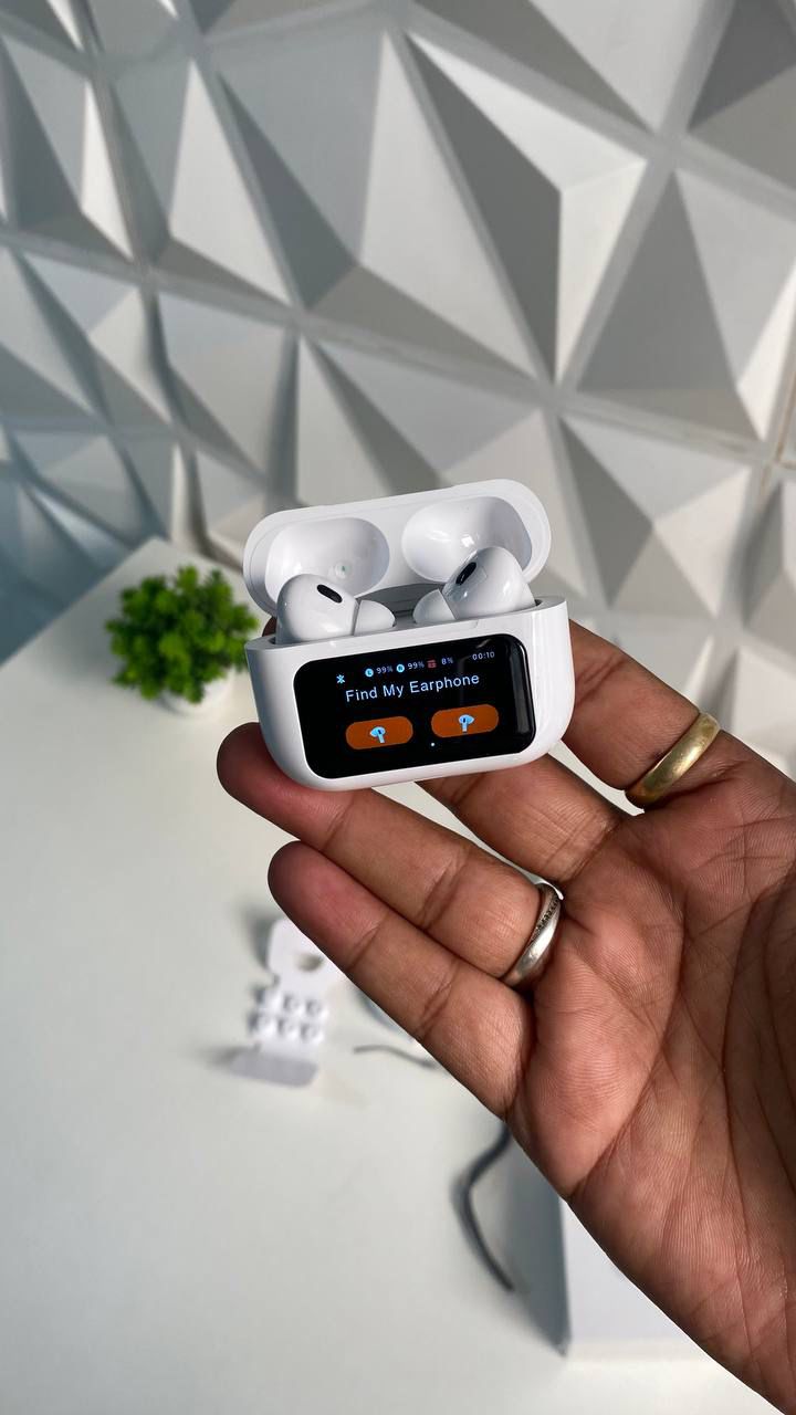 A9 Pro 2 Earbuds with LCD Tablet Airpods pro 2 with LCD touchscreen display bluetooth 5.3 for ios and android-copy