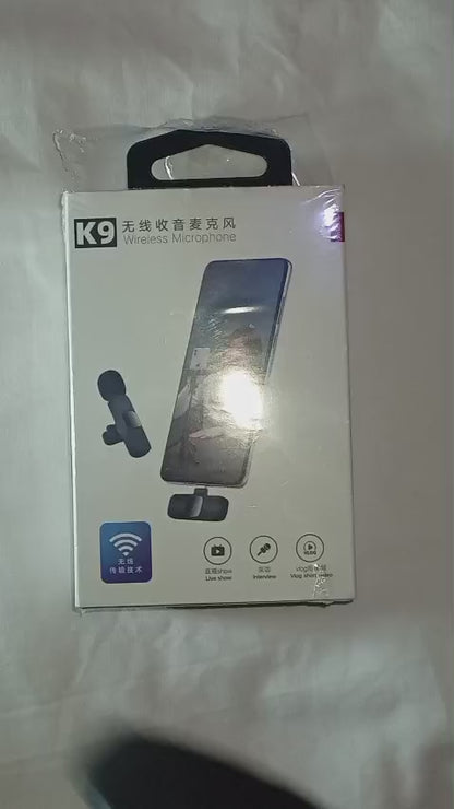 K9 Collar Wireless Microphone iPhone/Android & Type C Supported Wireless Microphone With ( i Phone Connector )